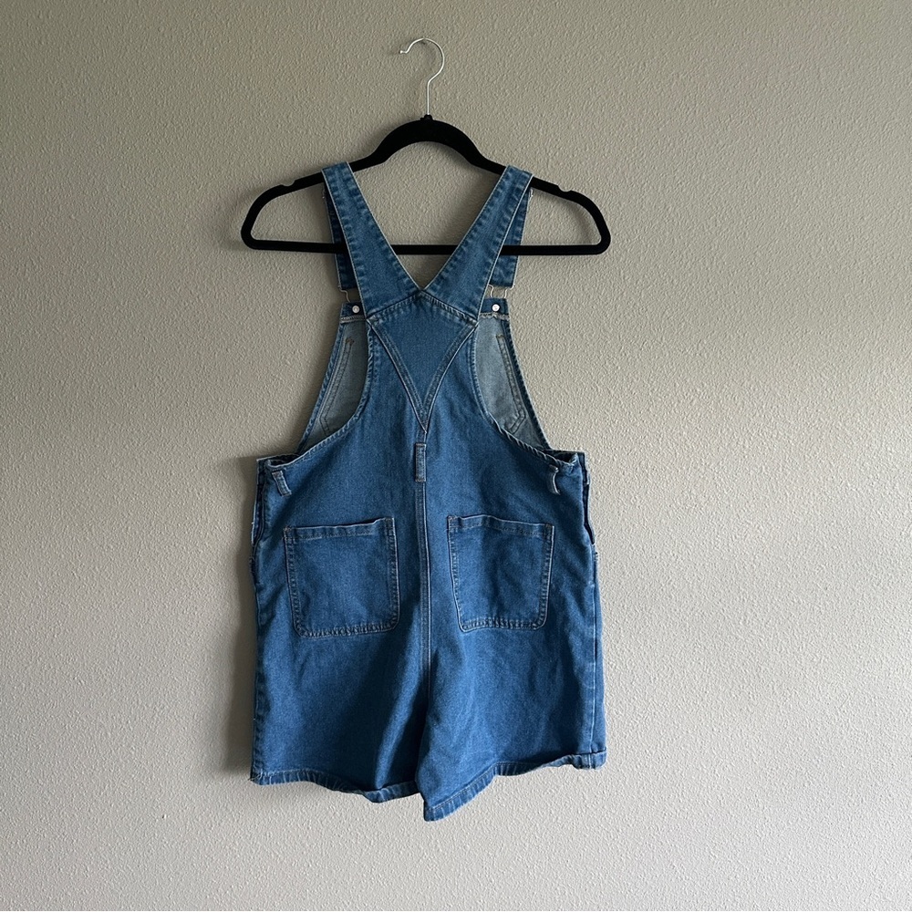 Allegra K Denim Short Overalls Medium - Picture 7 of 11